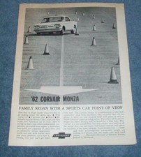 1962 Chevy Corvair Monza Vintage Ad Family Sedan With A Sports Car Point...
