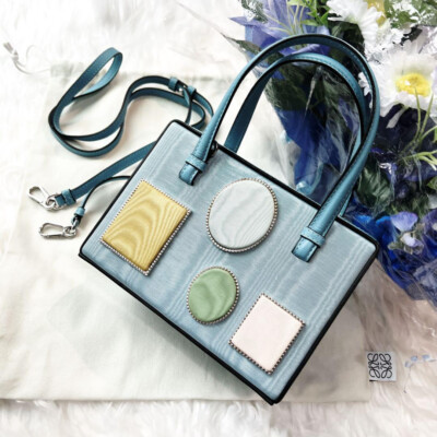 Good condition LOEWE Postal Blue Shoulder Bag Vanity used Good condition LOEWE Postal Blue Shoulder Bag Vanity used