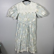 Vtg NOS Girls Dress Sz 8 By Rare Editions Mint Green Matching Headband Union Tag