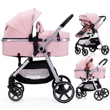 2-in-1 Folding Baby Stroller with Reversible Seat - Infant Pram for Newborns Pi