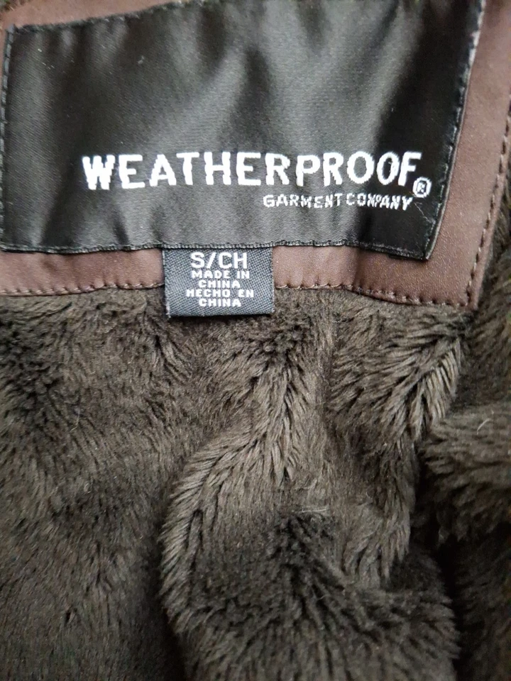 Resistente a la intemperie para mujer marrón S/CH forrado con capucha Foto 4 de 4