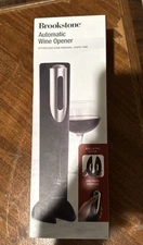 Brookstone Automatic Wine Opener One Touch Operation, Wine Foil Cutter/ Stand