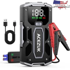 3000A Peak Car Jump Starter Power Bank LED Display Portable Emergency Kit New