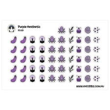 Purple Planner Stickers – Lavender & Lilac Themed Decorative Decals for Organizi