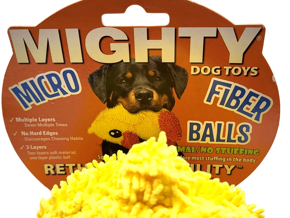 Juguete de peluche Tuffy Mighty Micro Ball Duck Squeaky tirador y agitador para perro 12" Foto 3 de 4
