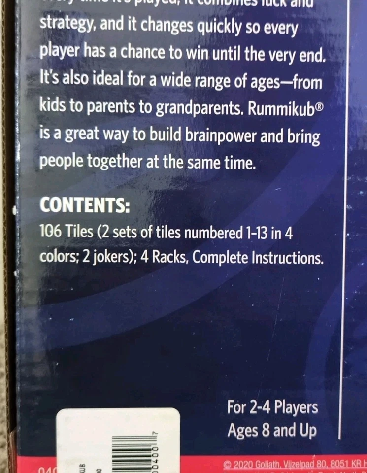 Pressman- The Original Rummikub Classic Board Tile Game- OPEN BOX-Complete - Image 4 of 4