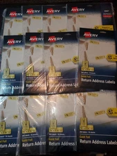 Avery Gold Foil Return Address Labels Blank 12 Packs