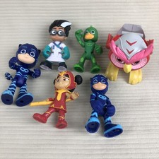 Lot 6 PJ Masks Catboy Gekko An Yu Dragon Animal Power Owlette Romeo Figures