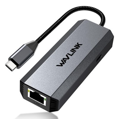 USB-C to Ethernet Adapter 2.5 Gbps Type-C to RJ45 LAN Network Converter