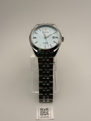 Bulova Surveyor Light Blue Dial Stainless Steel Men's Watch 96B469