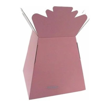 1 Blumenkasten Blumenstrauß Vintage rosa 24 cm x 17 cm x 17 cm