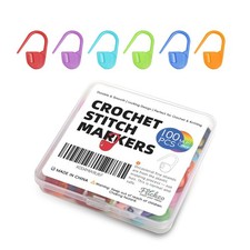 100PCS Crochet Stitch Markers by Flickzo   Locking One Size, Multicolor