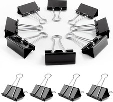 Medium Binder Clips 72 Pack 1 Inch Black Paper Binder Clips Medium Paper Clips