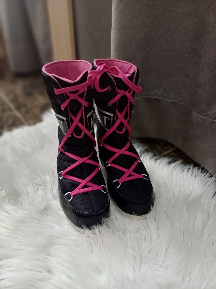 Original Moon Boot Icon Mujer Negro Rosa, Talla 41, 7,5-8,5 .Invierno Foto 3 de 4