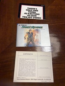 NES NINTENDO SNAKE REVENGE METAL GEAR PAL ITALIANO KONAMI MATTEL NUOVO