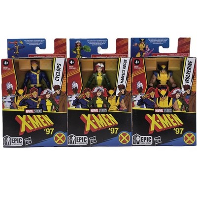 WOLVERINE CYCLOPS ROGUE FIGURES X-MEN 97 MARVEL STUDIOS HASBRO EPIC HERO SERIES