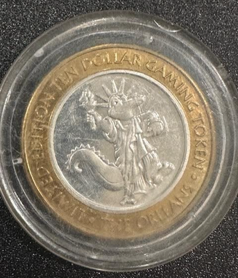 Ten Dollar Gaming Token (THE ORLEANS) Las Vegas.999 Silver (132