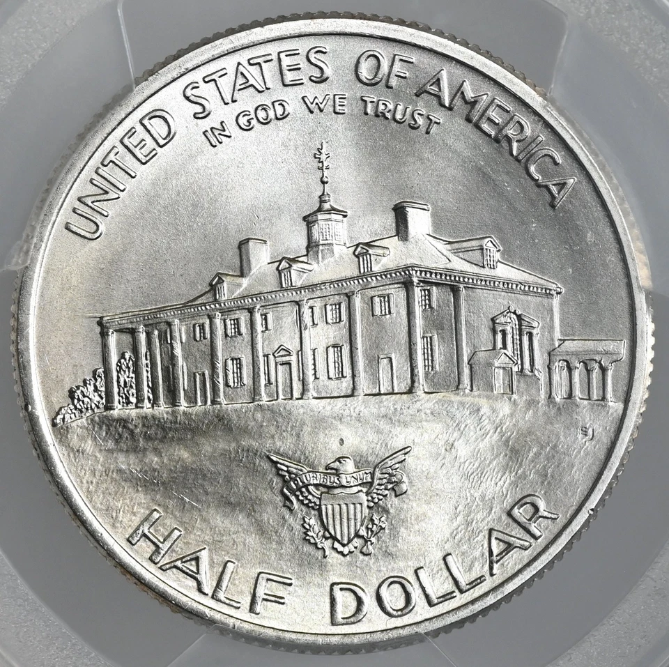 1982-D  50C WASHINGTON SILVER HALF DOLLAR COMMEMORATIVE PCGS MS69 #48977522 - Image 3 of 4