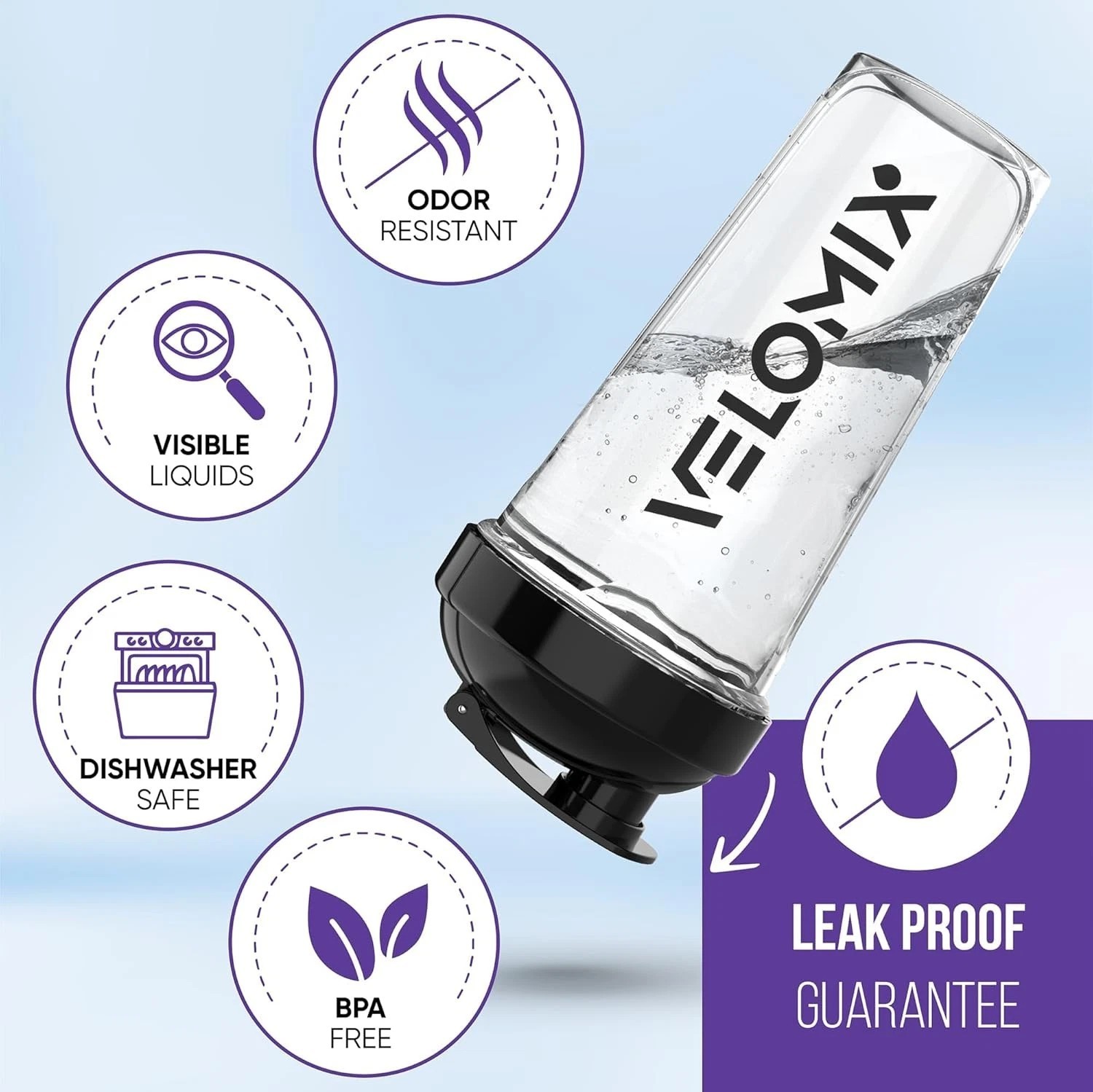 2 Pack 28Oz Protein Shaker Bottles with Wire Whisk Leakproof Shaker Cups