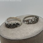 925 Sterling Silver "Mom" Openwork & Textured Ring Lot 5.3g — photo 1