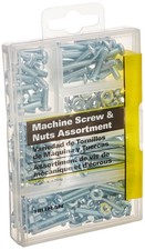 130205 Machine Screws, Nut Kit, Assortment, Zinc Plated, Hardware, Fasteners