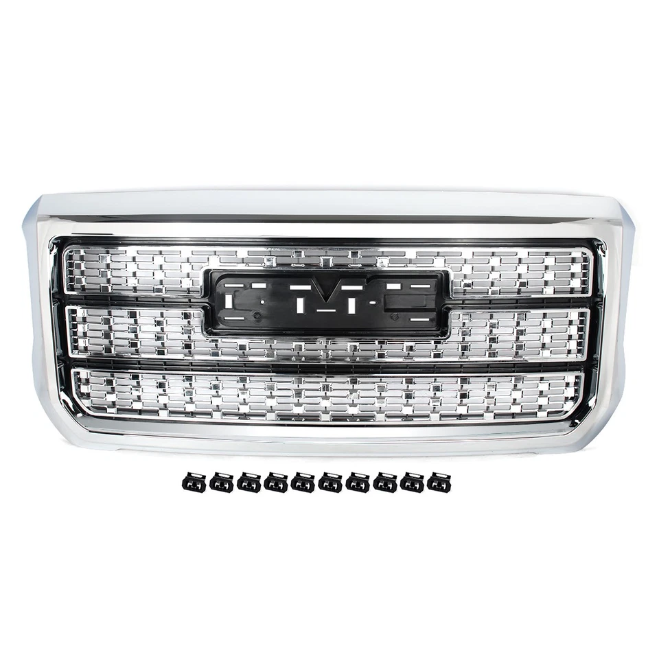 Chrome Front Bumper Grill 84542600 For GMC Sierra 2500HD 3500HD Denali 2015-2019 - Изображение 2 из 4