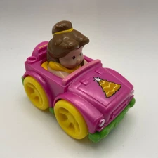 Fisher Price Little People Princess Belle Wheelies Car Christmas Edition RARE