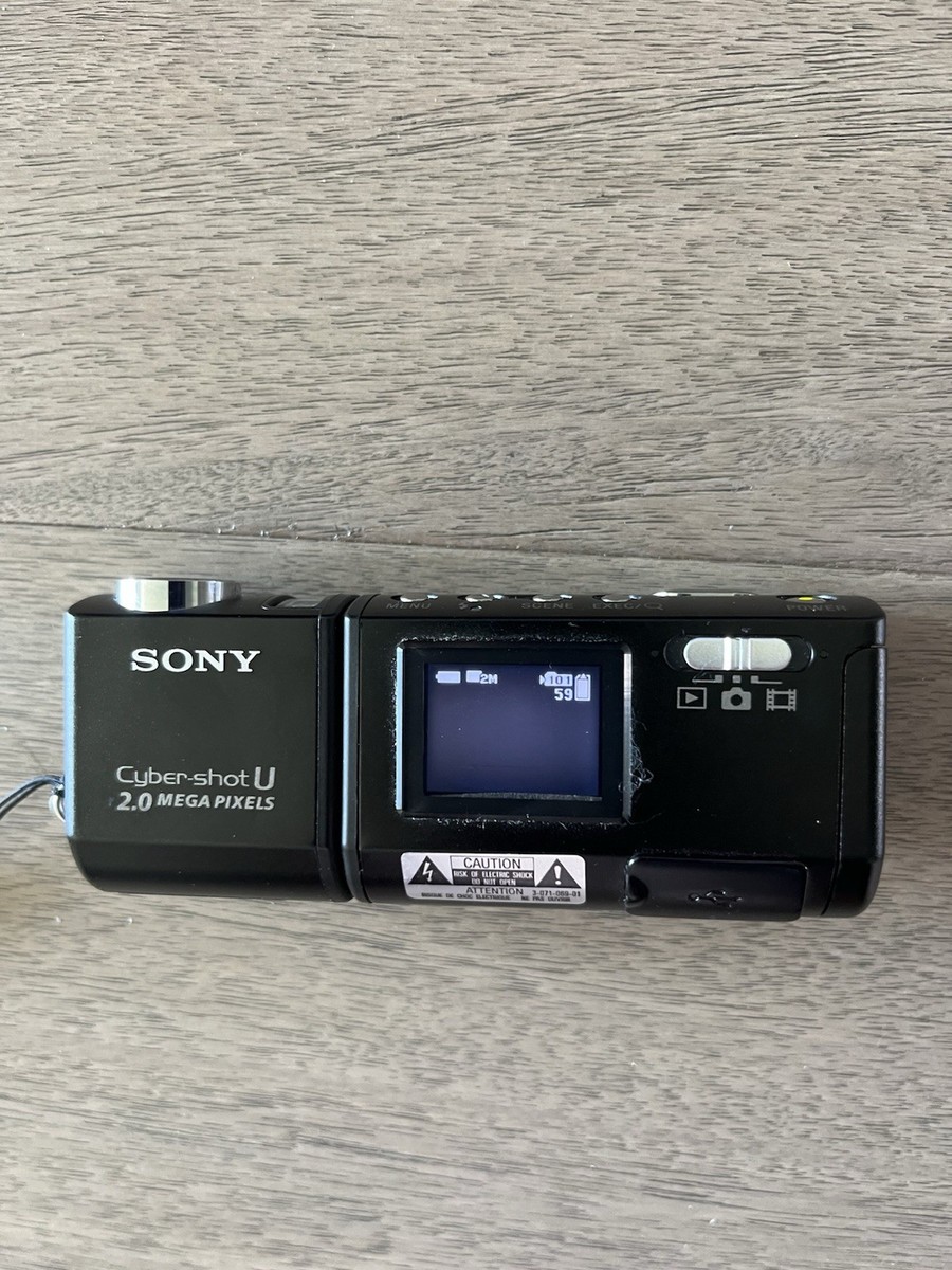 Rare Vintage Sony DSCU50 Cybershot 2MP Digital Camera Black Parts