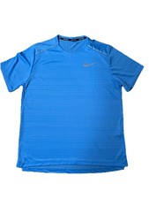 Nike Men  s Dri Fit Miler Running Shirt AJ7565-412 Sky Blue Reflective