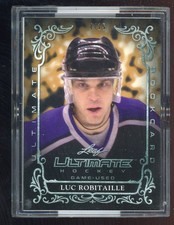 2023 Leaf Ultimate Hockey Bookcard Luc Robitaille HOF GU Patch AUTO 4/15