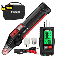 Circuit Breaker Finder LCD Display GFCI Outlet Tester NCV Flashlight Kit