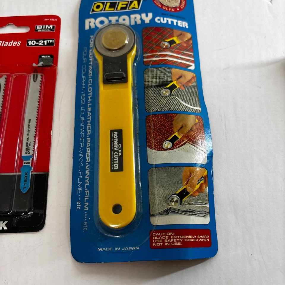Lot of 3 Cutting Tools OLFA Rotary Cutter Spare Blades RB28-1 & Warrior Jigsaw - Image 4 of 4