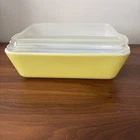 Vintage Pyrex 503 Refrigerator Dish Primary Yellow 1.5 Qt Lid 503-C