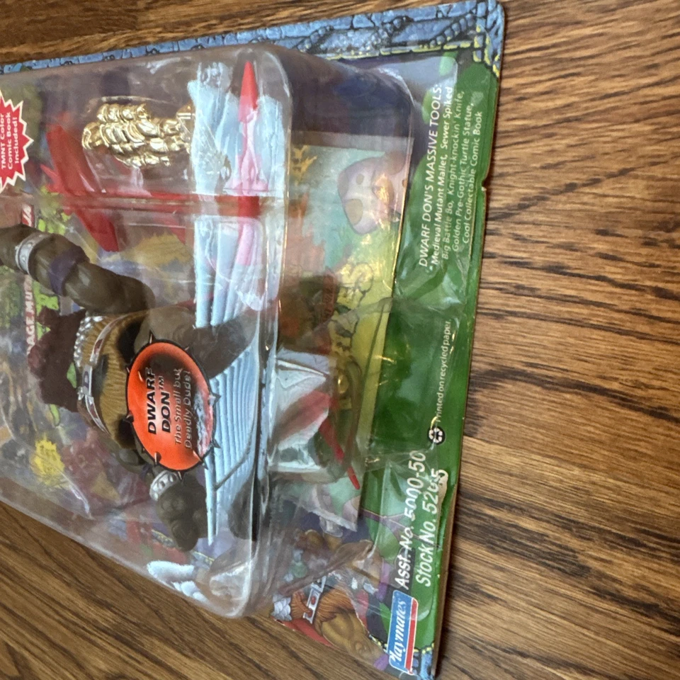 Boneco de ação SEALED Teenage Mutant Ninja Turtles Dwarf Don 1994 Playmates NOVO - Imagem 4 de 4