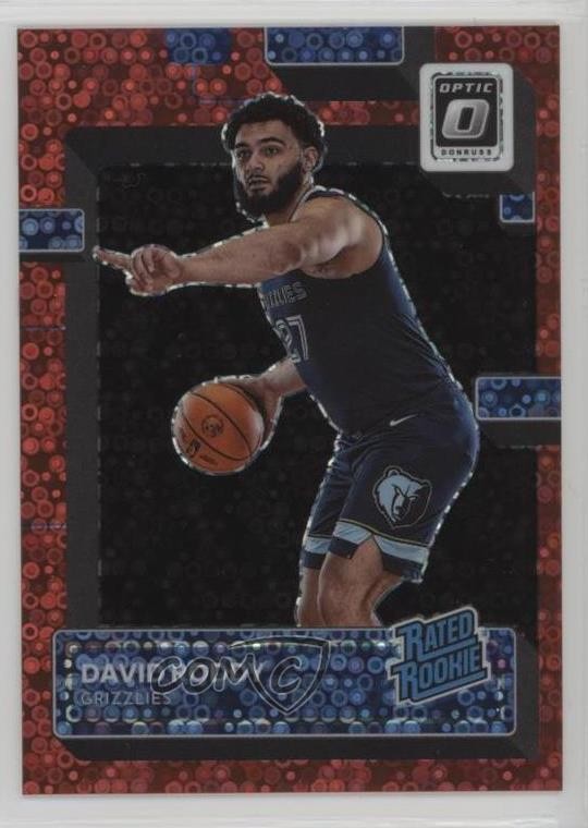 2022 Donruss Optic Rated Rookie Fast Break Red Prizm 54/75 David Roddy #225 02v3