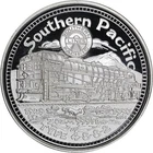 1993 NV Heritage Southern Pacific Great Seal 2 oz .999 Silver Round with Nugget