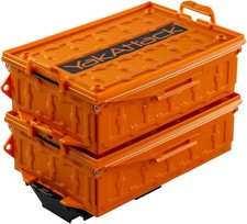 YakAttack TracPak Combo Kit 2 Stackable Boxes w/ Quick Release Base Orange