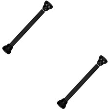 Set of 2 Pressure Fit Curtain Pole Adjustable Clothes Rod No Drilling