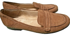 Naturalizer Womens 6.5 Tan Suede Loafers Slip-on Comfort Shoes
