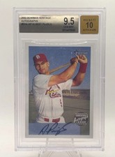 BGS 9.5 2002 Bowman Heritage Autographs ALBERT PUJOLS — Gem Mint / Auto 10