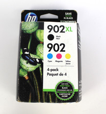 HP 902XL Black Ink Cartridges 4 Pack 902 Color