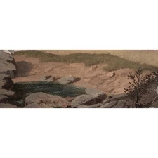 Unknown Coastal Piece Sea Landscape Study Oil Sketch Unsigned