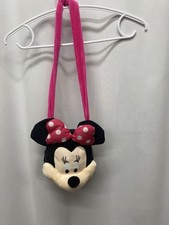 Minnie Mouse plush purse fleece Disney pink travel girls small