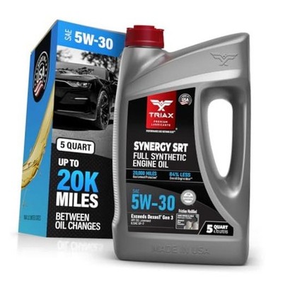 Synergy SRT 5W-30 - Full Synthetic, Friction Modified Engine Oil - 20K 5 Quart
