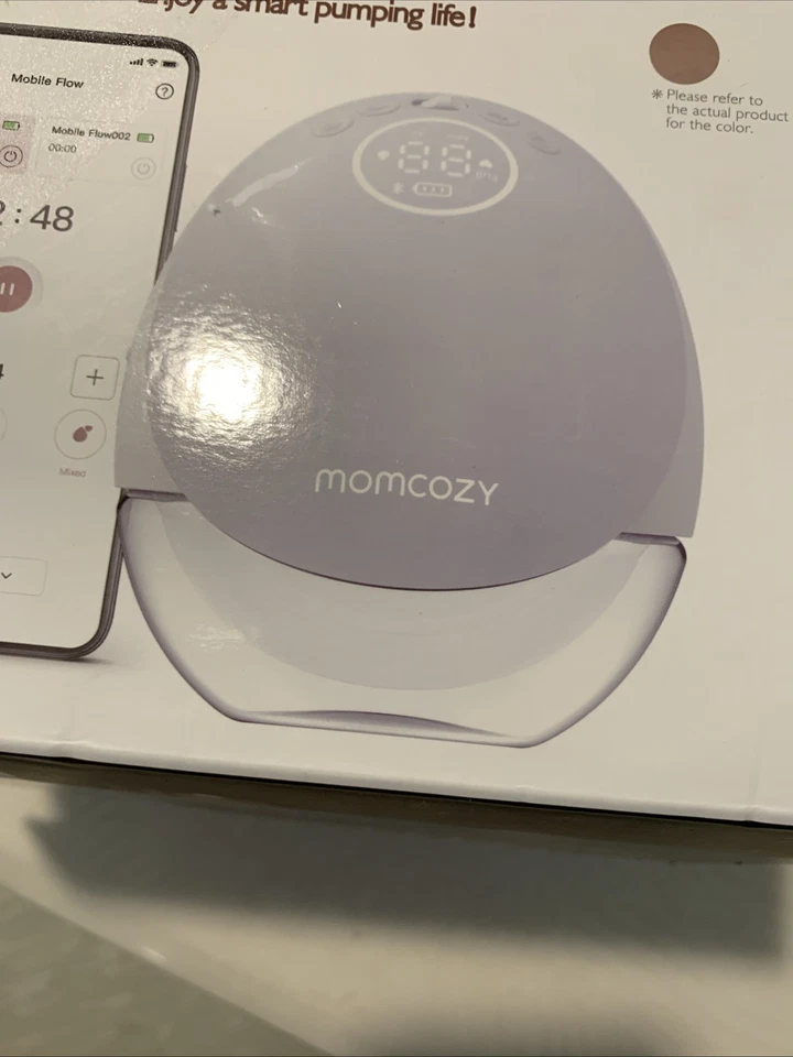 Extractor de leche Momcozy Mobile Flow M9 portátil blanco único caja abierta Foto 4 de 4