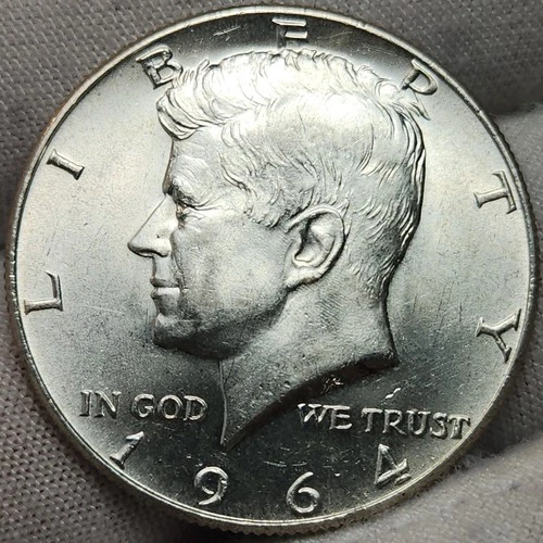 1964 P KENNEDY Half Dollar 90% Silver, Choice Uncirculated, JFK-6410p