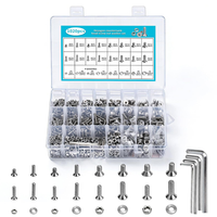1020 Stk M3 M4 M5 M6 Schrauben Set,Senkkopfschrauben Muttern Set,Gewindeschraube