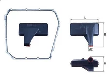 Hydraulic filter, automatic transmission KNECHT HX 185D for Audi A5 (8T3) 2 2008-2013