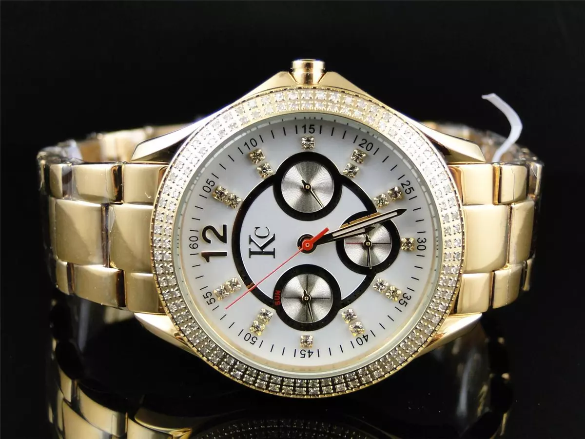 Big face deals diamond watch