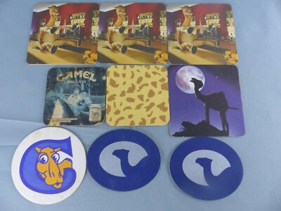Lot of 9 different SOUS BOCK CAMEL beer mats bierviltje Bierdeckel B43